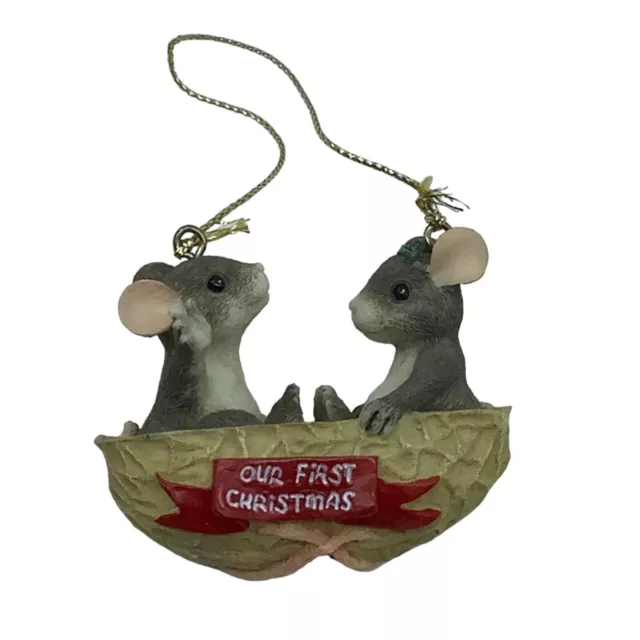 Our First Christmas Together Mice Mouse Ornament Charming Tails Fitz and Floyd