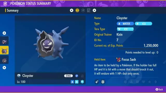 Shiny/non-shiny Shellder/cloyster 6IV Pokémon Scarlet/violet