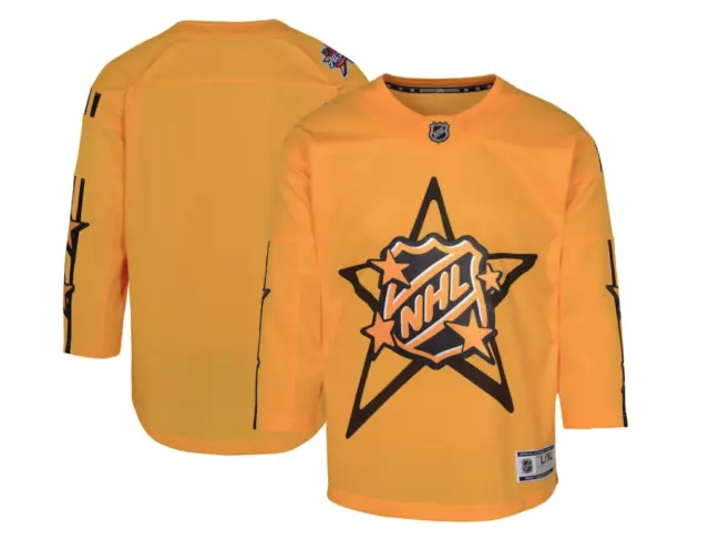 Youth Gold 2024 NHL Hockey All-Star Game Premier Blank Replica Jersey - 2 Sizes