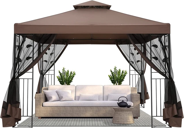 HOT Partyzelt Luxus Pavillon 3x3m/3x4m Gartenpavillon Gartenzelt Festzelt Gazebo