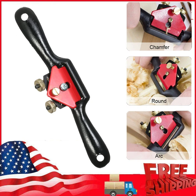 9" Metal Spoke Shave Adjustable Cutting Depth Woodworking Hand Cutting Tool H1A8