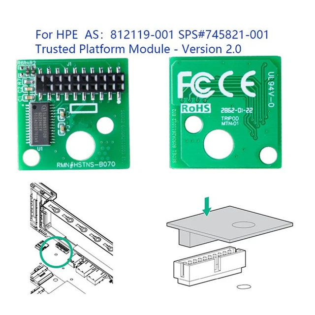 Trusted Platform Module 1 1 X TPM 2.0 Trusted Platform Module Board Module For HPE 812119-001 ...
