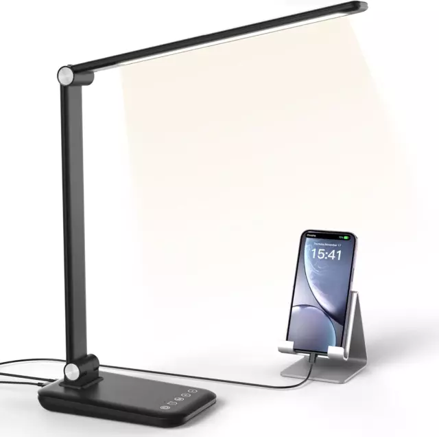 Lampada Da Scrivania, Lampade LED Luce Da Tavolo Studio Con Filo Regolabile 4 Co