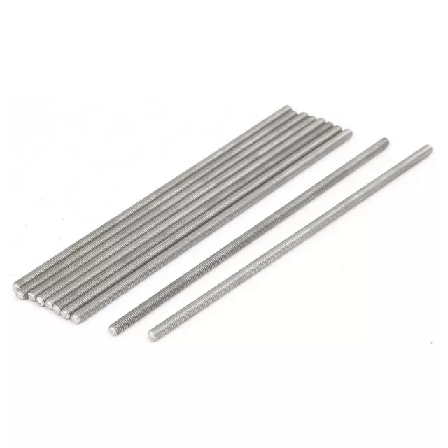 Varillas roscadas completamente 10 PC equipos M3x100mm 0,5mm acero inox 304