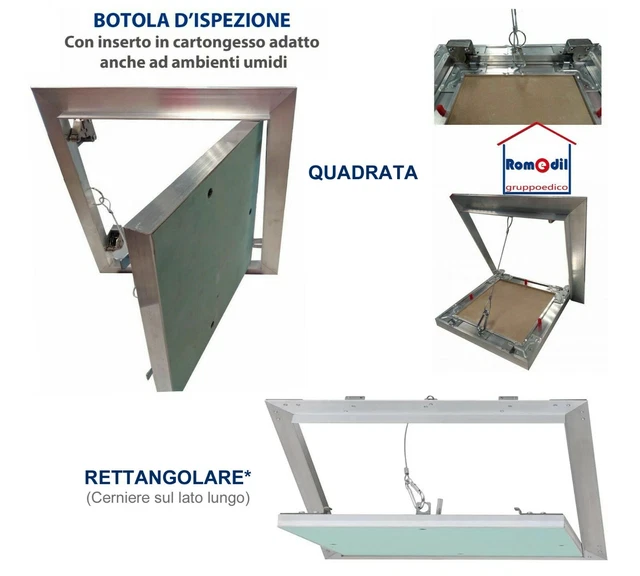 Botole Di Ispezione Magnetiche Per Piastrelle - 25x45cm, PVC E Lamiera - Foto 4