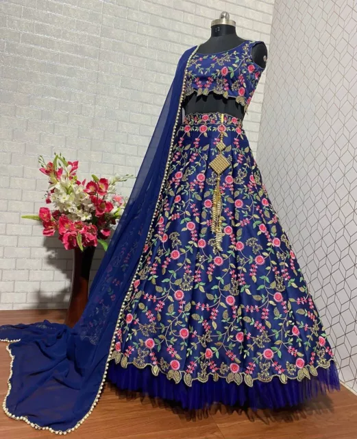Party Designer Lengha Choli Navratri Wear Heavy Bollywood Lehenga Indian Wedding