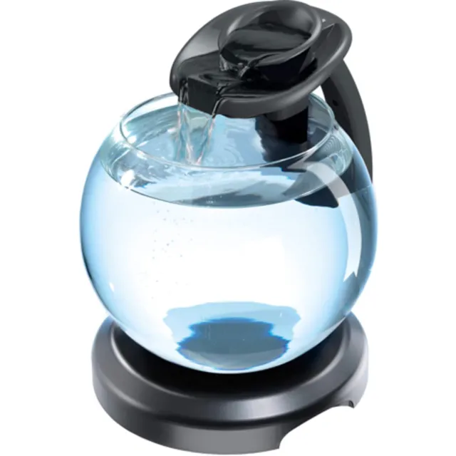 Tetra Globe Due Waterfall LED 6.8L Black Nano Desk Top Bowl Fish tank Aquarium 2