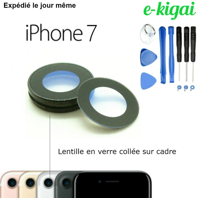 Pour Apple IPHONE 7 Vitre Caméra Lentille arrière en verre sur cadre Photo
