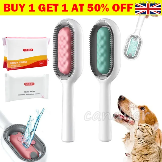 Pet Knots Remover Brush with Water Tank Self-Cleaning Hair Comb.Massager Cat/Dog