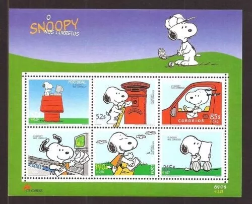 Portugal 2000 Snoopy at the Post Office Miniature Sheet - MUH