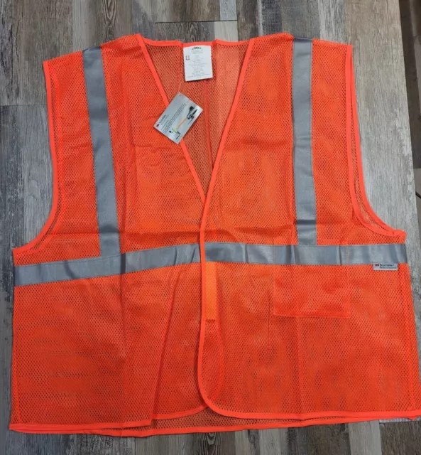 New Condor 3M Scotchlite Reflective 2XL Class 1 Level 2 Vest Orange Safety