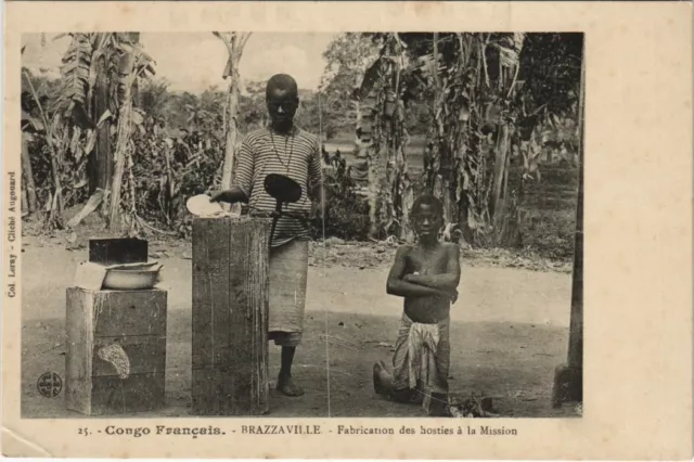PC ETHNIC TYPES BRAZZAVILLE FABRICATION DES HOSTIES FRENCH CONGO (a22835)