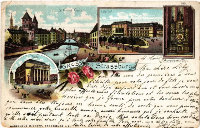 CPA AK STRASBOURG - STRASSBURG - Gare - Bahnhof - Theater - Scenes (387140)