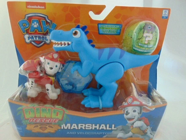 PAW PATROL MARSHALL And Velociraptor Dino Rescue Playset With Mystery ...