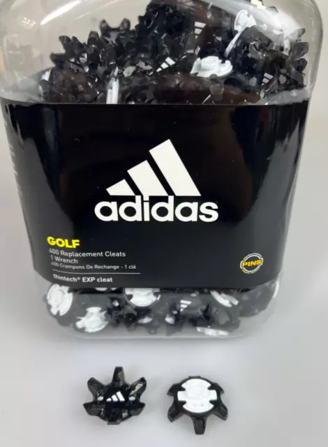 Adidas Golf Cleats Black/White ThinTech PINS Insert - Choose Quantity