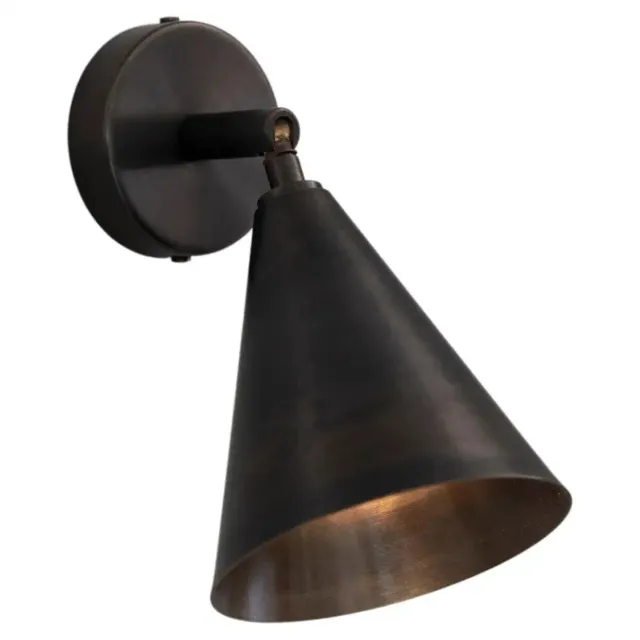 Lámpara de pared de cono italiano 1 cono de luz ajustable hecho a mano...