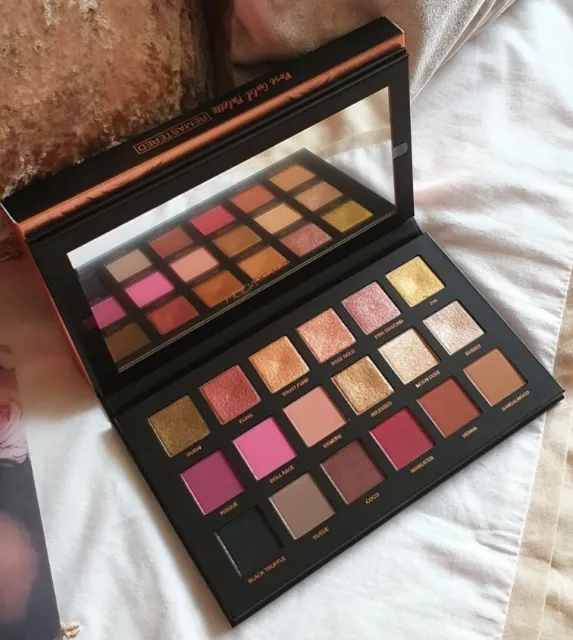 Neu HUDA Beauty Roségold remasterte Palette uvp £56 Siehe Bilder für Barcode brandneu