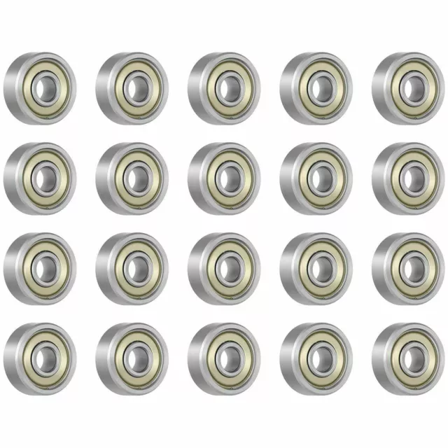 Deep Groove Ball Bearing 693ZZ Double Shielded 3 x 8 x 4mm Carbon Steel 20pcs