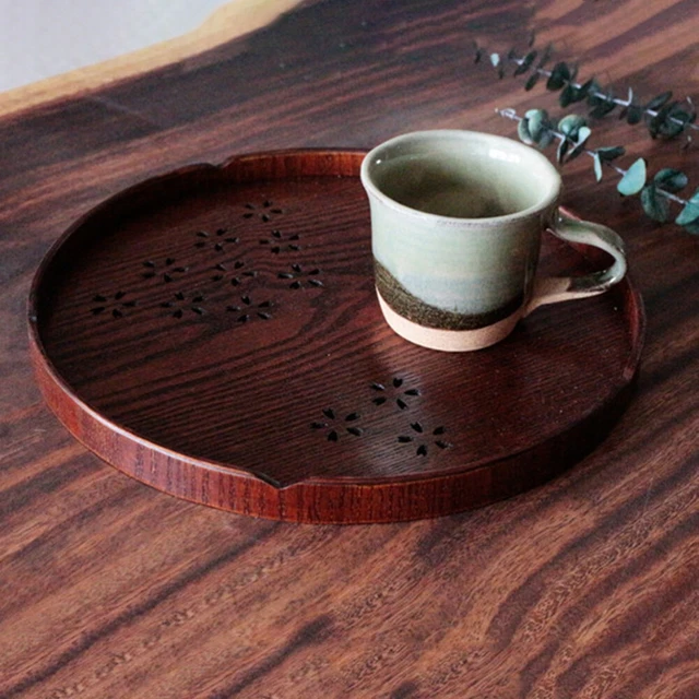 Lot De 11 Plateaux En Bois Ronds - 1 Grand 9,2 Cm + 10 Petits 4 Cm - Pour Bougies, Plantes, Déco