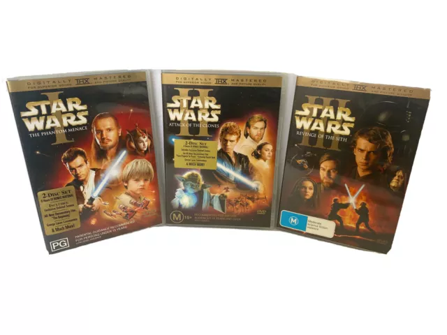 Star Wars Episodes I, II, III Prequel Trilogy DVD Set 6 Disc Set PAL 4