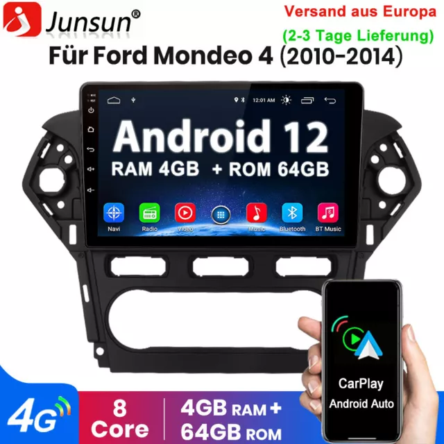 4G+64G Autoradio Für Ford Mondeo MK4 2010-2014 CarPlay Android 12 GPS Navi WIFI