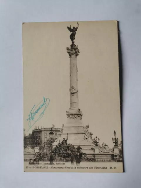 CPA 33 BORDEAUX - Monument raised in memory of the Girondins