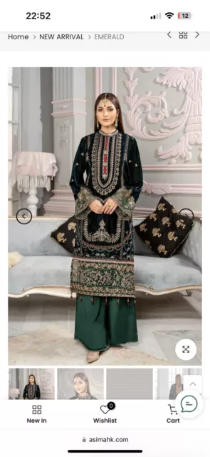 Abito da sposa pakistano ASIMAH.kDESIGNER 2022 collezione Eid Shalwar Kameez