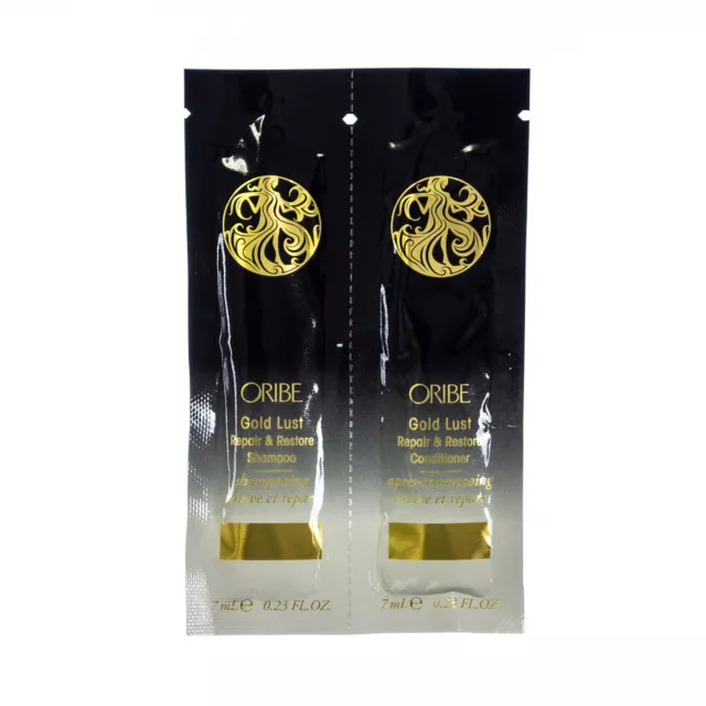 Oribe Gold Lust Repair & Restore Shampoo & Conditioner 0.23oz/7ml SAMPLE SET