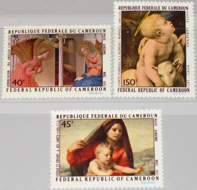 CAMEROUN KAMERUN 1971 675-7 C178-80 Christmas Weihnachten Religion Paintings MNH