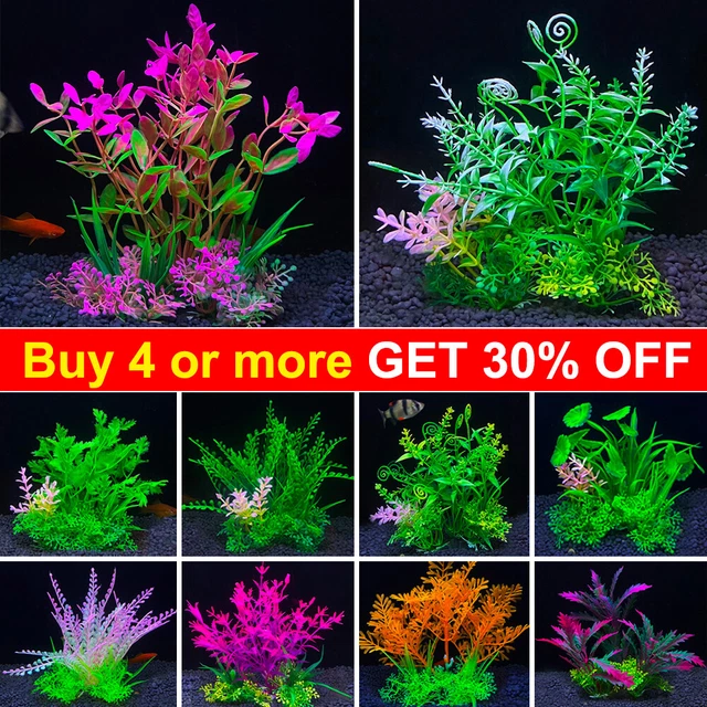 ARTIFICIAL FAKE PLASTIC Water Grass Plants for Fish Tank Aquarium