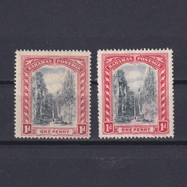 BAHAMAS 1911, SG# 75, Wmk Mult Crown CA, shades, MH