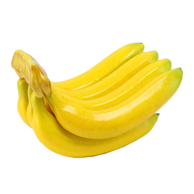 1 pieza Simulación Modelo de plátano Soporte decorativo para joyería doméstica plátano (amarillo)