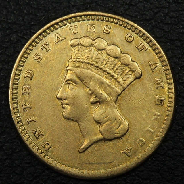 1859 Type 3 $1 One Dollar Gold - Solder