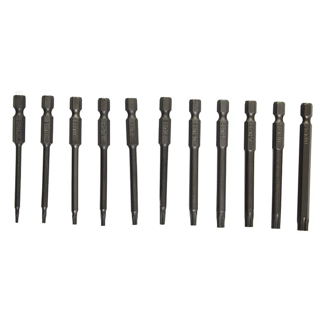 11 Pcs Torx Screwdriver Bit Set Hex Security Magnetic Head 75MM High Quality