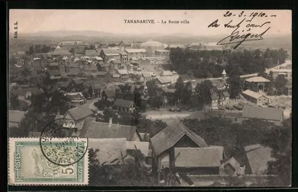 CPA Tananarive, La Basse ville 1910