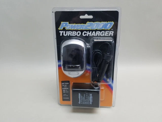 Nuevo POWER2000 QP-7800 AC/Dc 110/220v Cargador Batería Para Canon Baterías