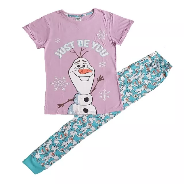 Ladies Disney Frozen Olaf 'Just Be You' Official Pyjamas Size 16-18 Brand New