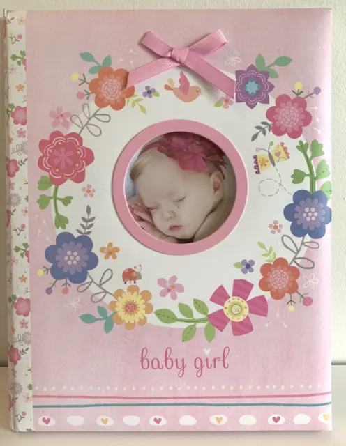 Unmarked Stepping Stones Baby Record Book Girl Pink Flowers Garden Memory