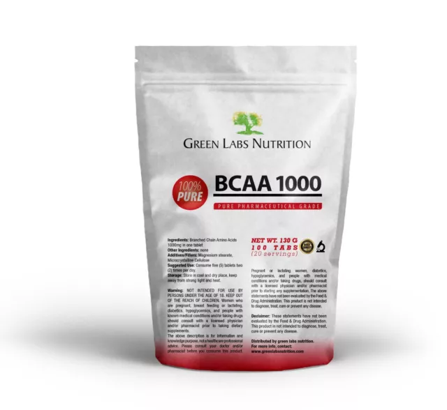 Acides aminés de comprimés de BCAA 1000mg ANTICATABOLIC acides aminés de chaîne