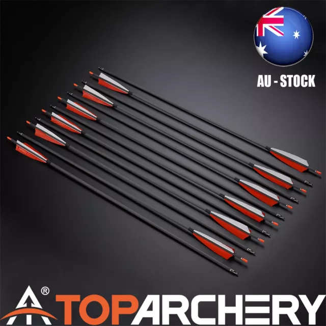 TOPARCHERY Archery Wooden Arrows, 32 inch Traditional Hunting Practice  Target Arrow 5 Inch Turkey Feathers Fletching Recurve Bow Longbow(Pack of 6)