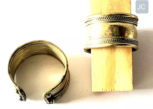 Brass Tibetan Hand Carved Medicine Fine Ring Handmade - US Seller