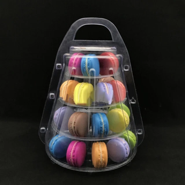Présentoir à Gâteau Et Macarons 4 Niveaux Tour Rotative - Stand Mariage & Anniversaire