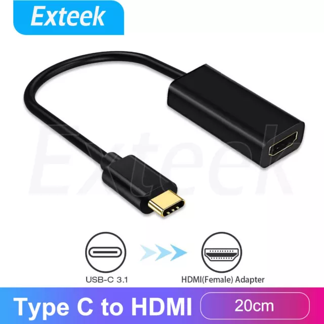 Type C USB-C to HDMI Adapter  USB C 3.1 Cable 4K@30Hz For MacBook ChromeBook