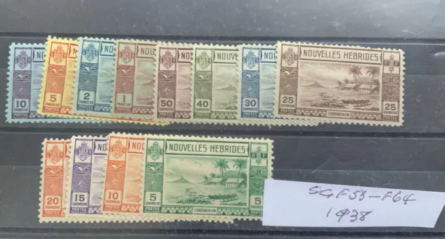 New Hebrides SGF 58-64 MNH (180) Valued At 300 Pounds