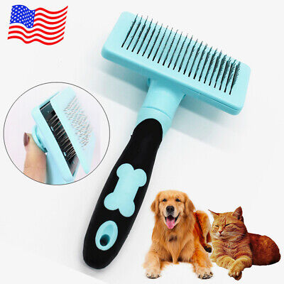 Dog Pet Cat Grooming Comb Brush Undercoat Rake Dematting Deshedding Self Clean