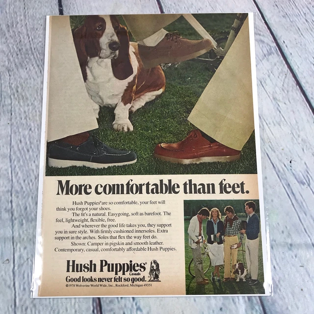 VINTAGE 1978 HUSH Puppies Shoes Genuine Magazine Advertisement Print Ad