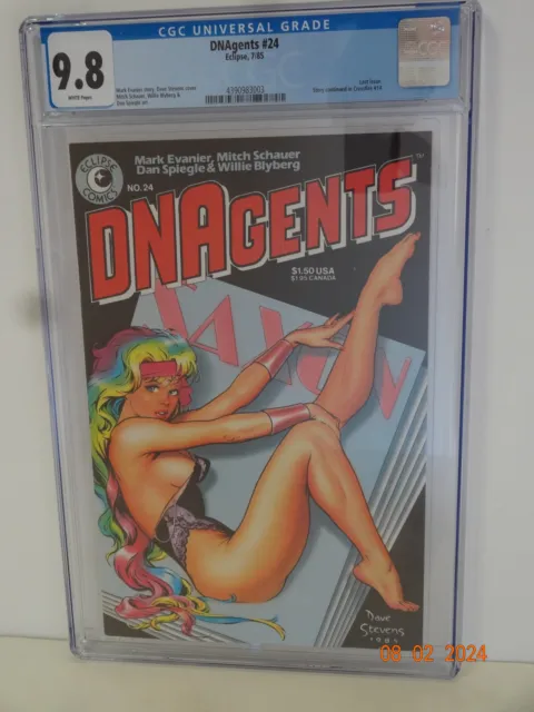 Dnagents #24 Key Dave Stevens Gga Cover Cgc 9.8