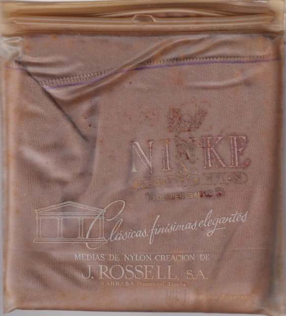 Bas nylon couture Finemay coloris Beige. Taille 4. Fully Fashioned Stockings