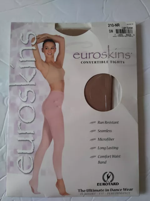 Euroskins Convertible Tights~ Light Suntan Size S/M ~Style 210-Nr