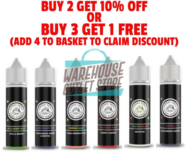 BUDDHA VAPES E-LIQUID Vape Juice 80/20 VG/PG 50ml 0mg £7.99